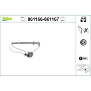 Valeo Electric Window Regulator Lifter Left Rear 861166