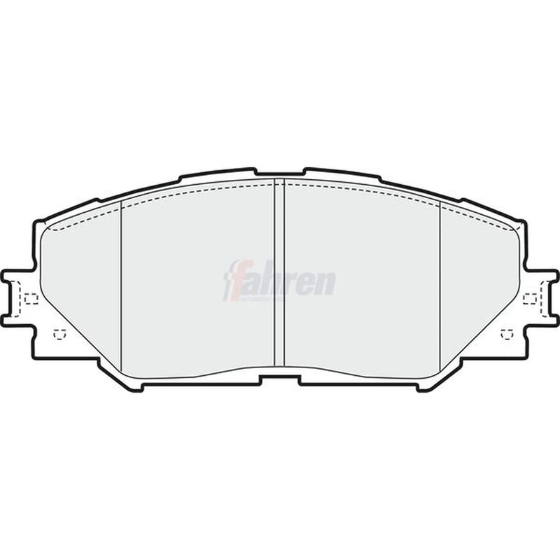 Fahren Front & Rear Pads fits Toyota Verso S 2010-2016 1.33 1.4