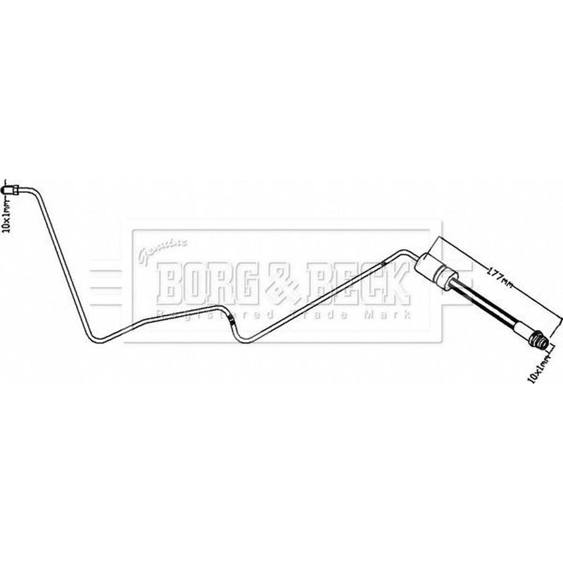 Borg & Beck Brake Hydraulic Hose Line inner BBH8355
