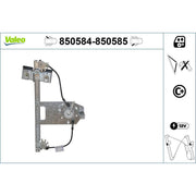 Valeo Electric Window Regulator Lifter Right Rear 850585
