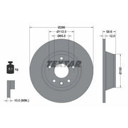 Textar 2 x Solid Rear Brake Discs 92159403-x2