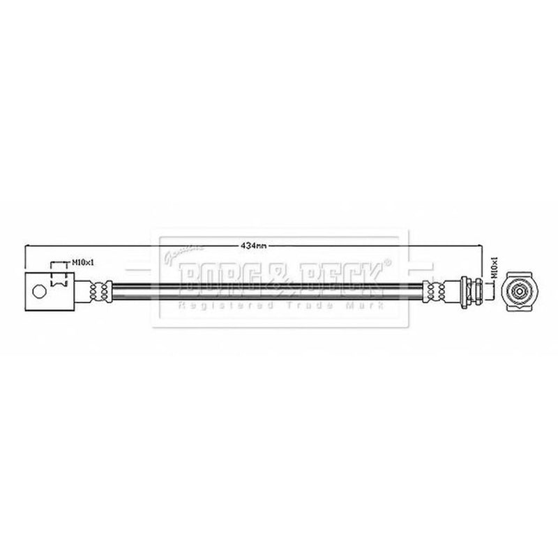 Borg & Beck Brake Hydraulic Hose Line inner BBH8886