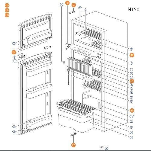 Thetford Fridge Shelf N80 Bottom 62303708 - Thetford - Van Life Living