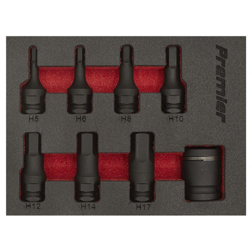 Sealey Impact Hex Socket Bit Set 8pc 3/8"Sq Drive AK5620 Sealey  - Town Parts