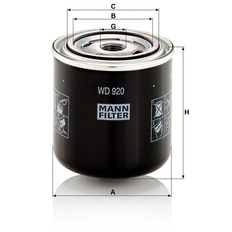 MANN-FILTER Hydraulic Oil Filter WD 920