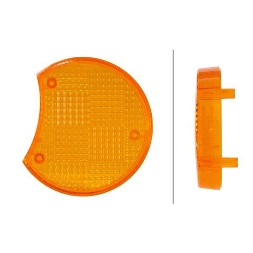 Hella Lens Bl Front Rh Amber 9EL Right 9EL 990 354-121 6916172 9EL 990 354-121