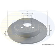 Comline 2 x Solid Rear Brake Discs ADC01116-x2