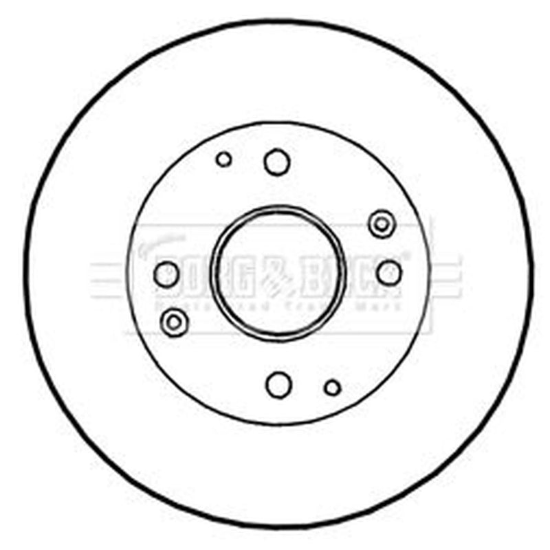 Borg & Beck 2 x Solid Rear Brake Discs BBD4350-x2