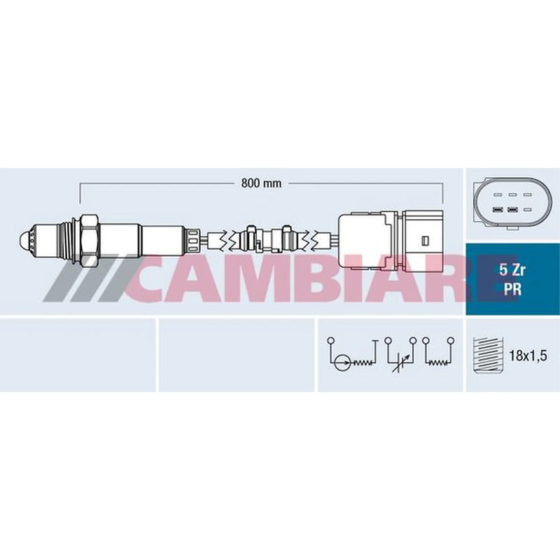 Cambiare O2 Lambda Oxygen Sensor before catalytic converter VE381869