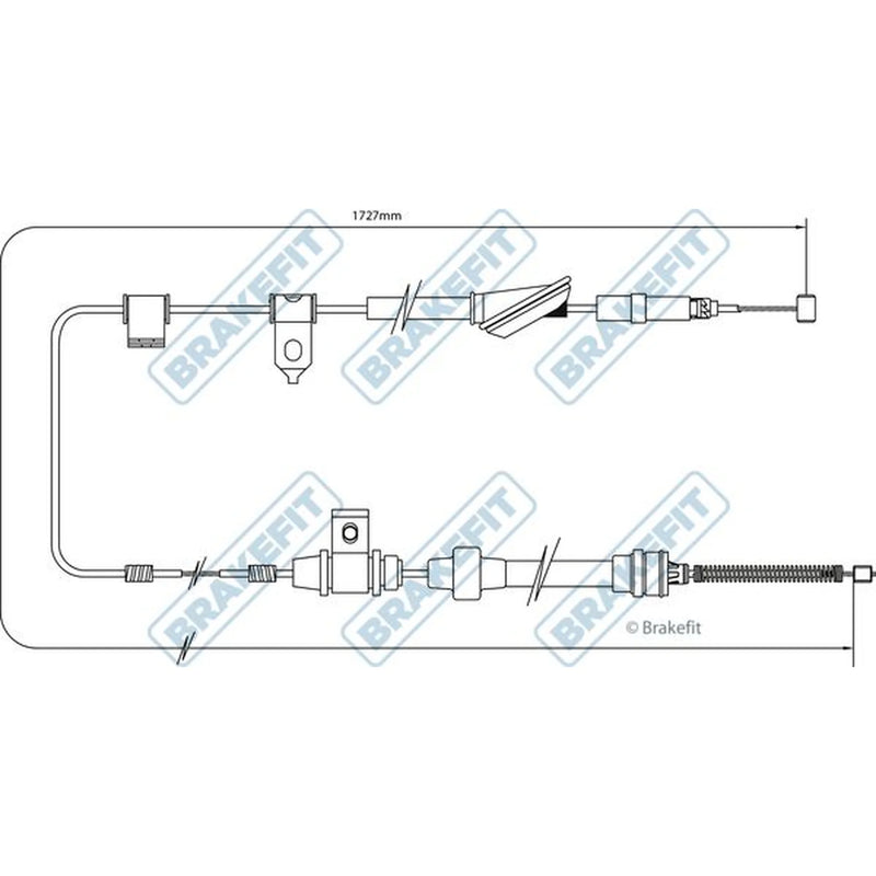 Apec Handbrake Cable Left Rear BBC3386
