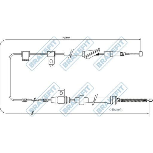 Apec Handbrake Cable Left Rear BBC3386
