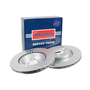 Borg & Beck 2 x Perforated/Vented Front Brake Discs BBD5557-x2