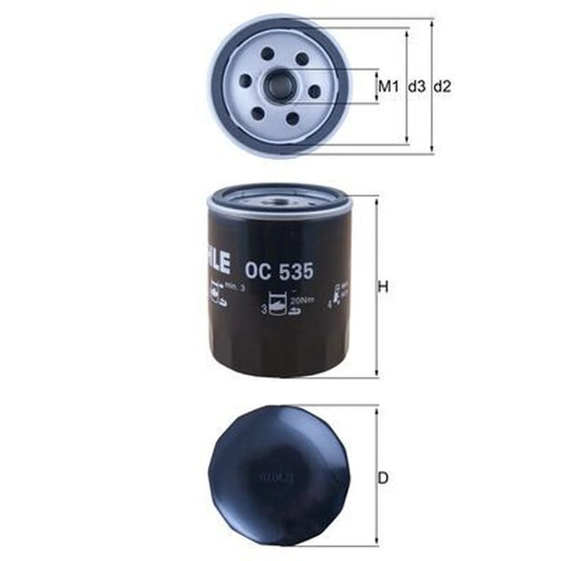 Mahle Engine Oil Filter OC 535