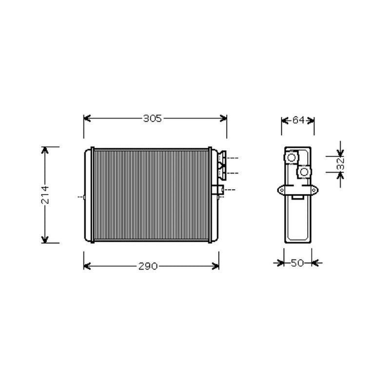 Valeo Heater Matrix Core Heat Exchanger 812328