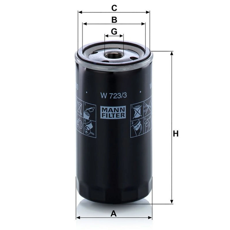 MANN-FILTER Engine Oil Filter W 723/3