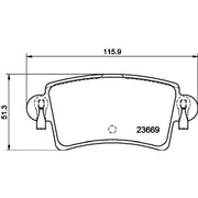 DON Rear Brake Pad Set PCP1643