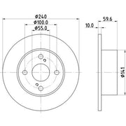 DON 2 x Solid Rear Brake Discs PCD14772-x2