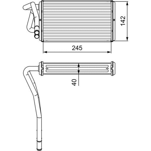 Valeo Heater Matrix Core Heat Exchanger 812277