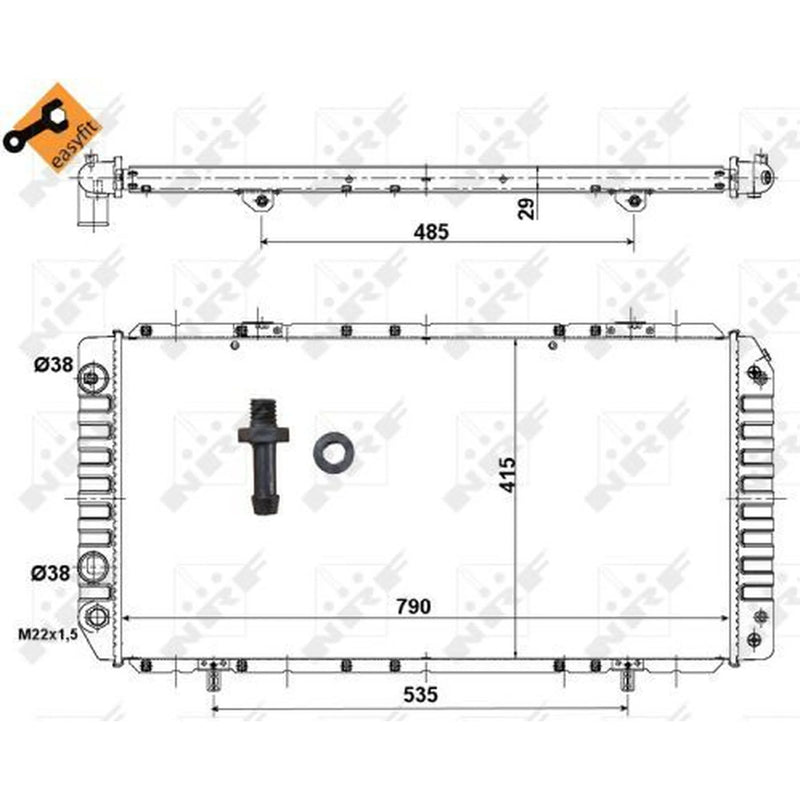 NRF Engine Radiator 52062