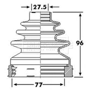 Borg & Beck Drive Shaft Bellow Kit transmission sided BCB6244