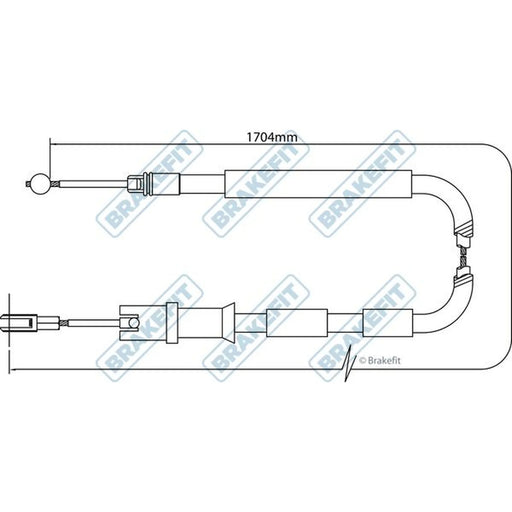 Apec Handbrake Cable Right Rear BBC3291