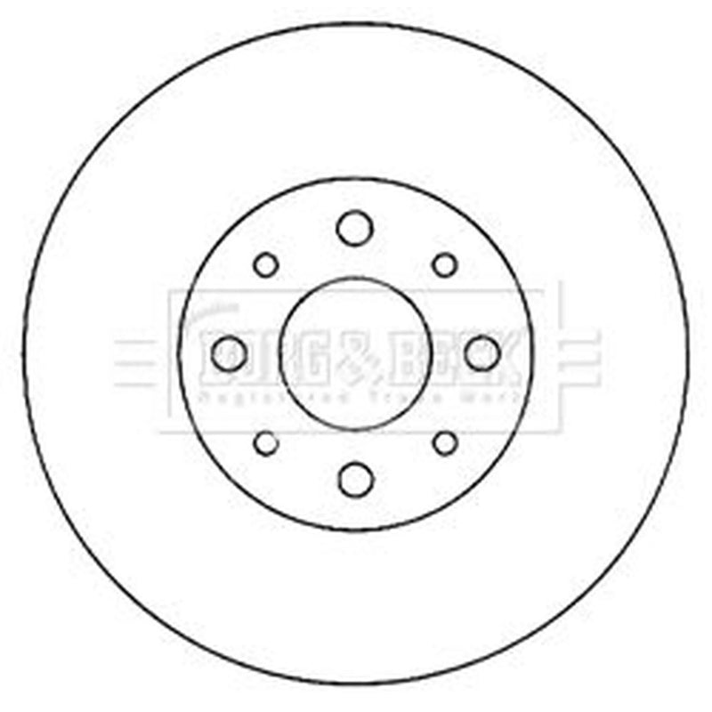Borg & Beck 2 x Vented Front Brake Discs BBD4055-x2