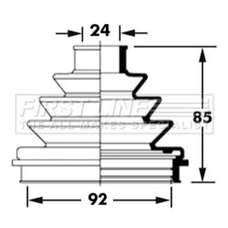 First Line Drive Shaft Bellow Kit Wheel Side FCB2373