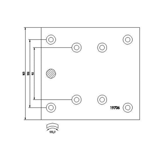 Textar Textar Cv Brake Lining Set 1970607