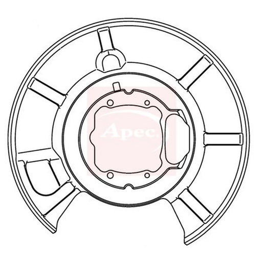 Apec Brake Disc Splash Guard Rear Right ASG1025