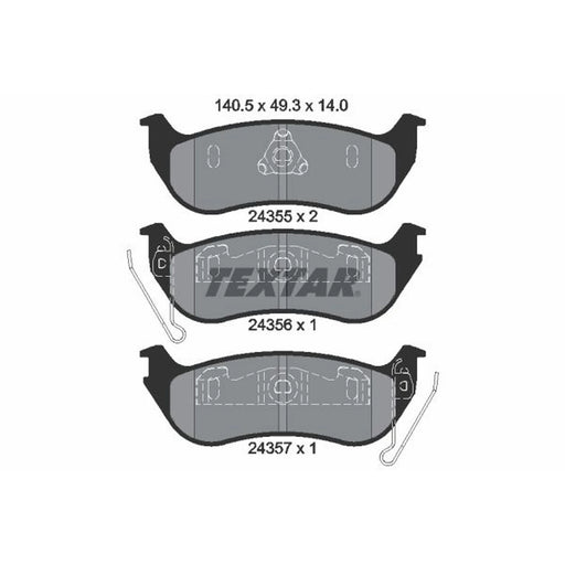 Textar Rear Brake Pad Set 2435501