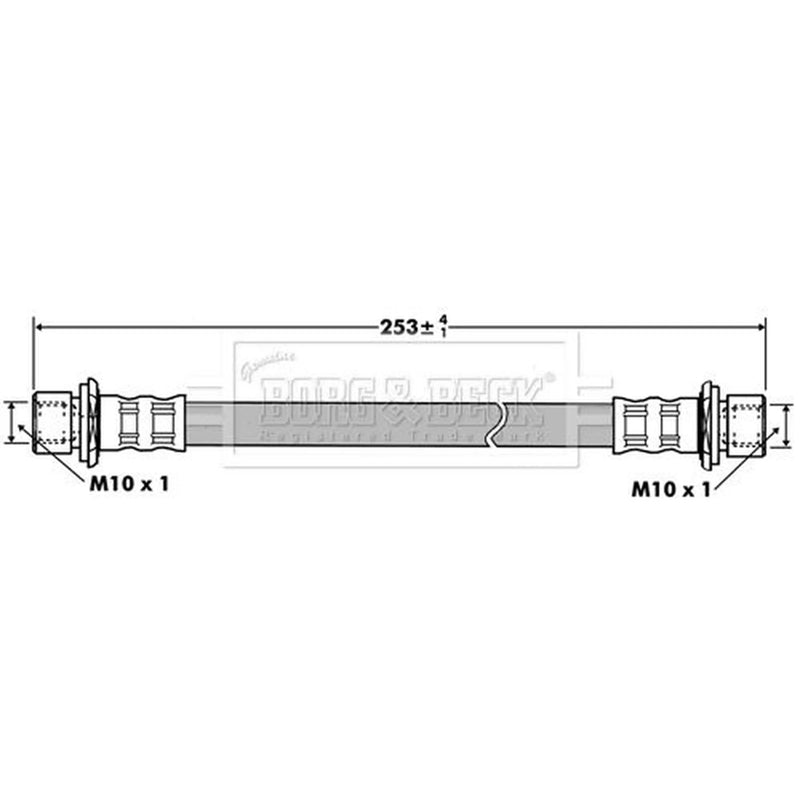 Borg & Beck Brake Hydraulic Hose Line Rear Right BBH7419