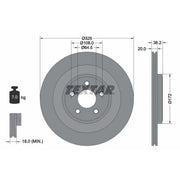 Textar 2 x Vented Rear Brake Discs 92178005-x2