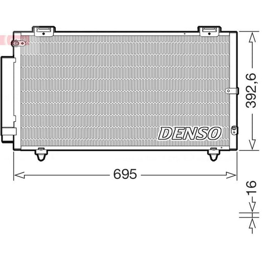 Denso Air Conditioning Condenser DCN50130