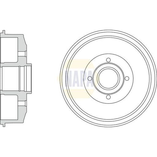 NAPA Brake Drum Assembly Rear NDR1012