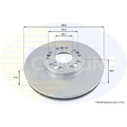 Comline 2 x Vented Front Brake Discs ADC0162V-x2