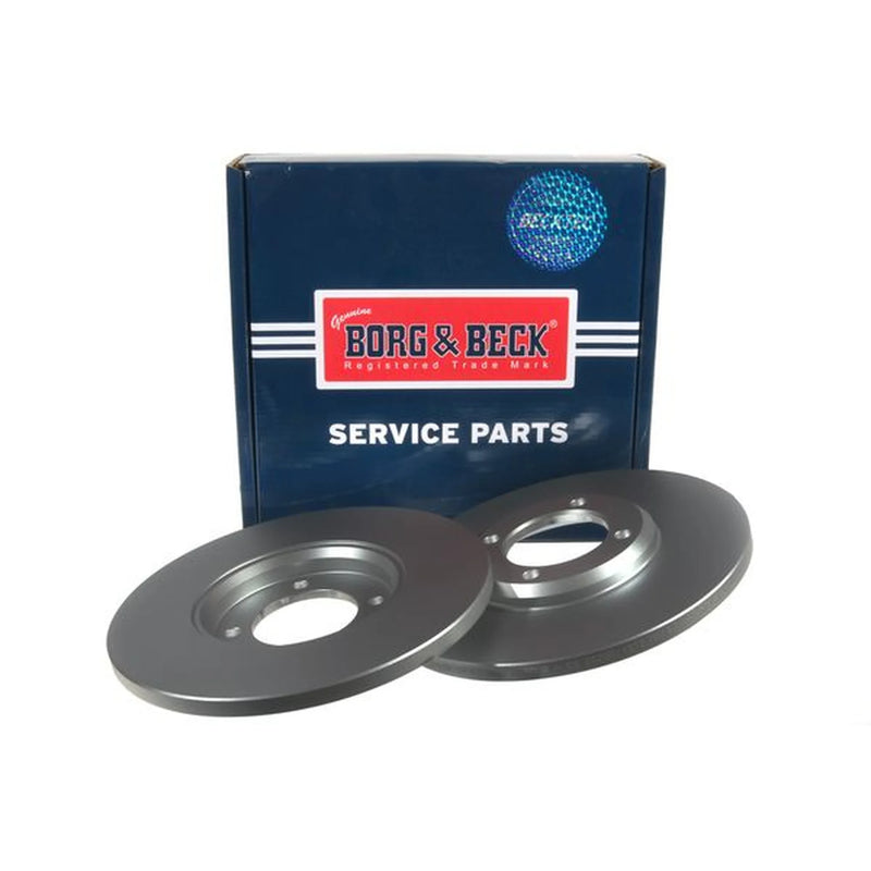 Borg & Beck 2 x Solid Front Brake Discs BBD4724-x2