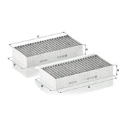 MANN-FILTER Cabin Air Filter (Pollen Filter) CUK 26 028-2