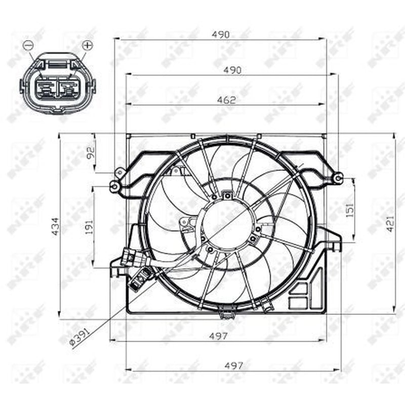 NRF Engine Cooling Fan 47482