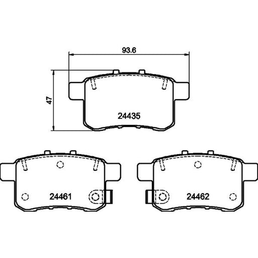 DON Rear Brake Pad Set PCP1418