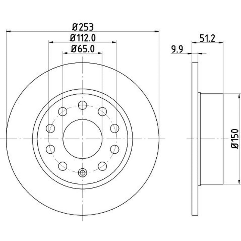 Mintex Lcv Van Kits solid 253mm MVK0059