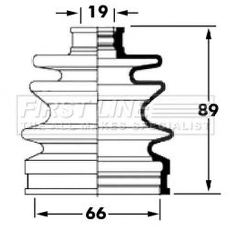 First Line Drive Shaft Bellow Kit Wheel Side FCB6043