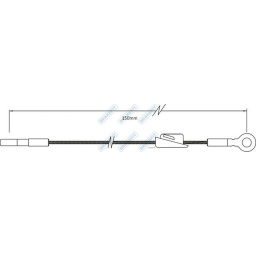 Apec Handbrake Cable Front BBC3554