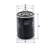 MANN-FILTER Engine Oil Filter W 6019