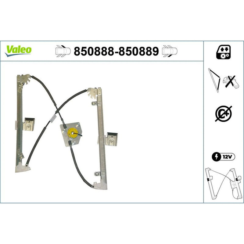 Valeo Electric Window Regulator Lifter Left Front 850888