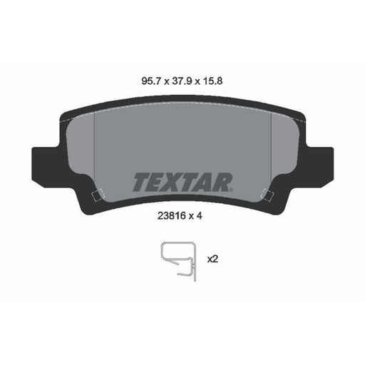 Textar Rear Brake Pad Set 2381601