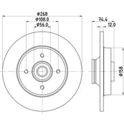 Mintex Lcv Van Kits solid 268mm MVK0005