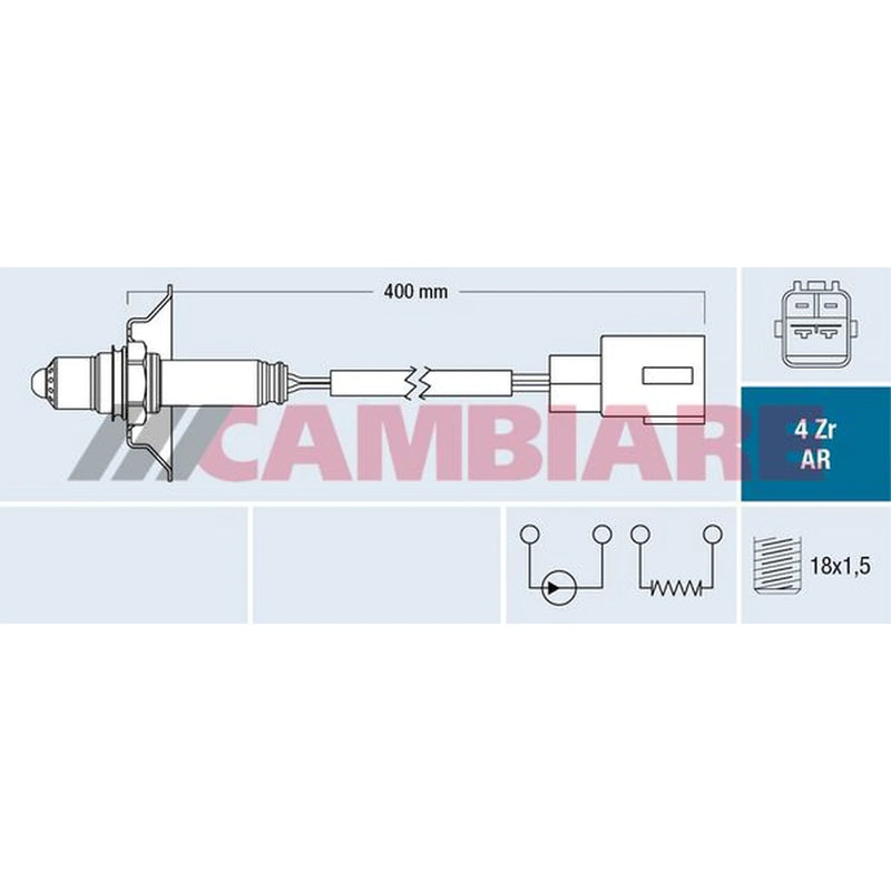 Cambiare O2 Lambda Oxygen Sensor Front VE381798