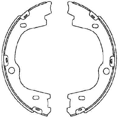 Textar Parking Brake Shoe Set Rear 40mm 91076000