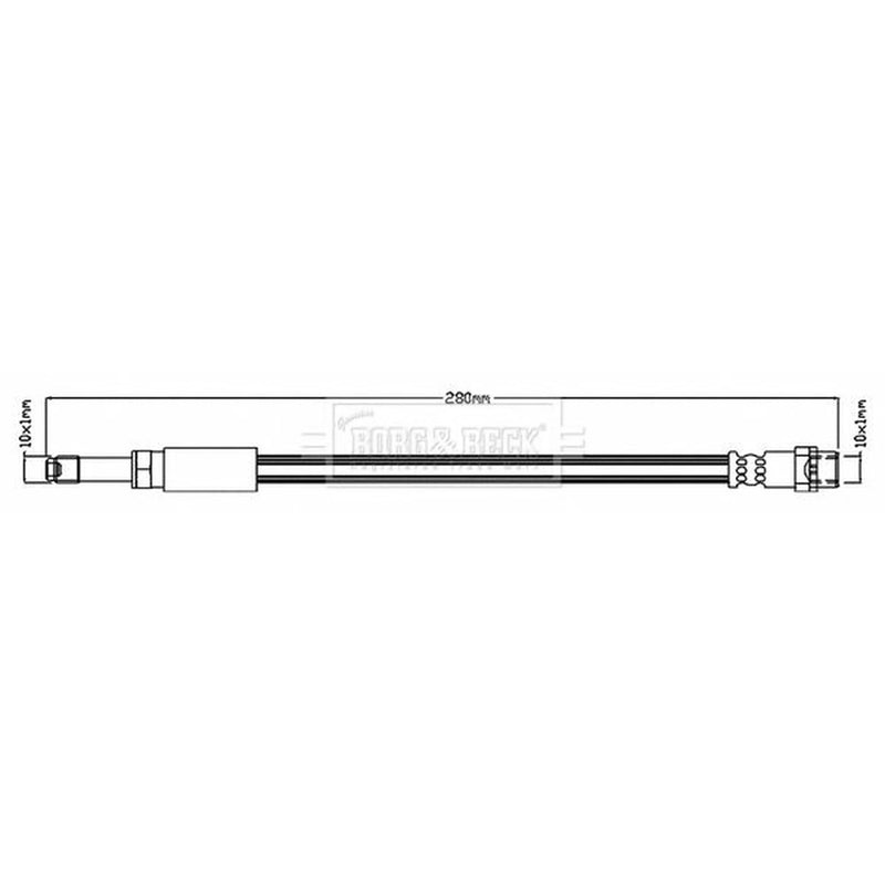 Borg & Beck Brake Hydraulic Hose Line outer BBH8747
