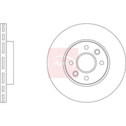 Apec 2 x Vented Front Brake Discs DSK3424-x2